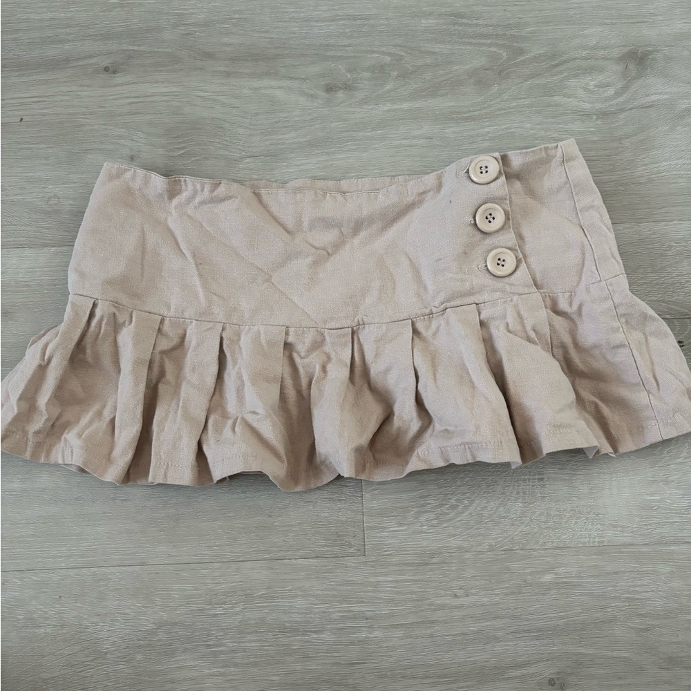 Micro mini pleated skirt